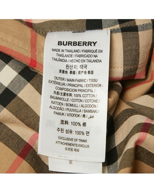Pre-owned Burberry White Vintage Check Print Cotton Full Sleeve Shirt