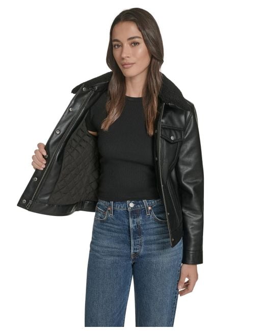 Levi's Black Classic Sherpa Lined Trucker Jacket