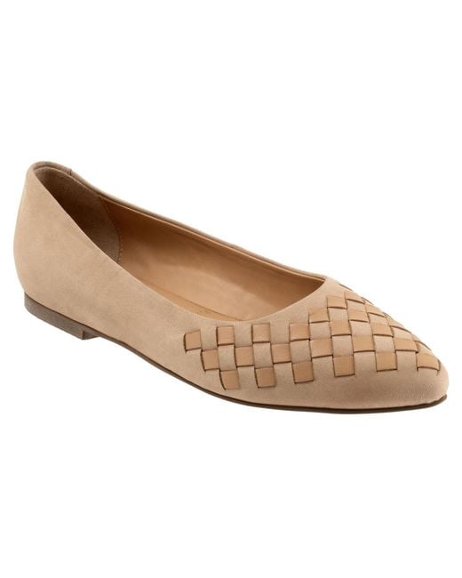 Trotters Brown Estee Woven Flat