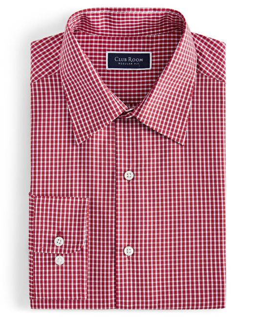 Club Room Red Regular-fit Dress Shirt for men
