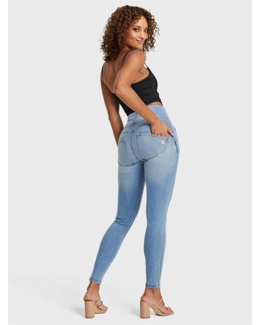Freddy Blue Wr.up Snug Distressed High Rise Jeans