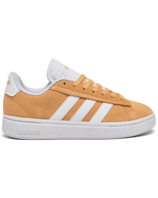 Adidas White Grand Court Alpha Cloudfoam Lifestyle Comfort Casual Sneakers From Finish Line