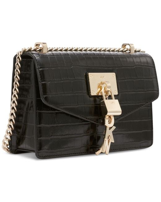 DKNY Elissa Small Flap Shoulder Bag in Black Lyst