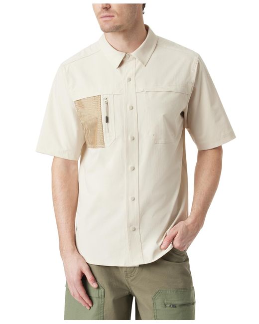 BASS OUTDOOR White Explorer Short-sleeve Shirt for men
