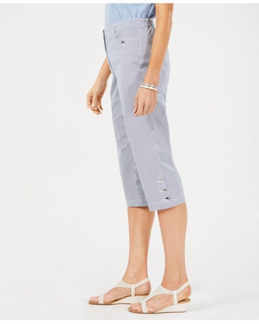 striped capri pants
