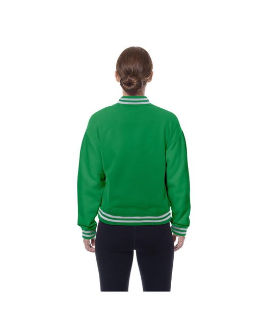KTZ Green Boston Celtics Throwback Full-snap Jacket