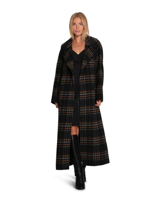 Belle & Bloom Black Heart To Heart Large Collar Maxi Coat