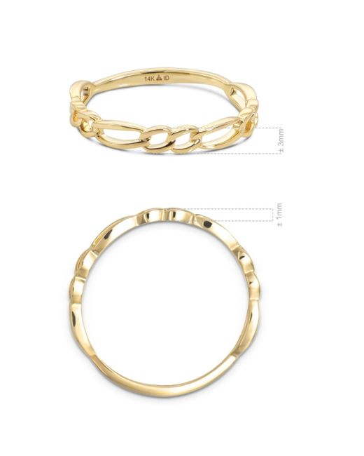 DEVATA Metallic Figaro Link Ring