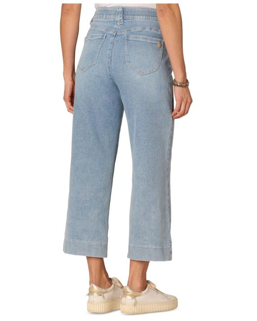 Democracy Blue Ab-solution Crop Wide-leg Jeans