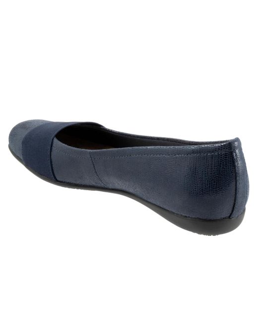 Trotters Blue Samantha Flat