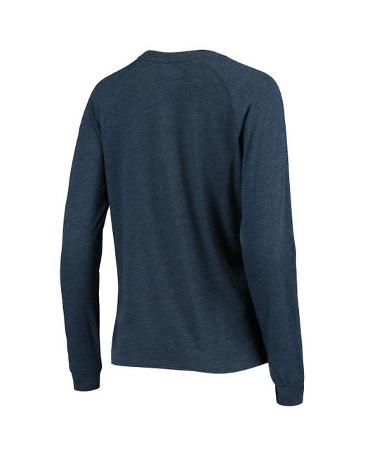 Concepts Sport Blue College Seattle Seahawks Meter Knit Long Sleeve Raglan Top And Shorts Sleep Set