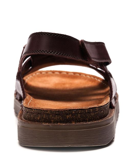 A. Veer Brown Maldiva Back Strap Sandals for men
