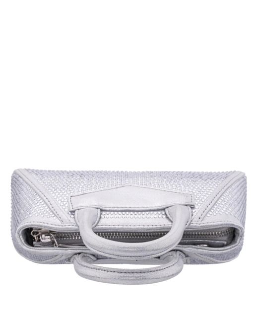 Nina Gray All Over Crystal Satchel Bag