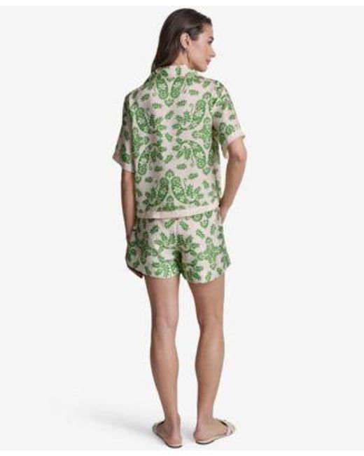 BCBGMAXAZRIA Green Botanical Print Set