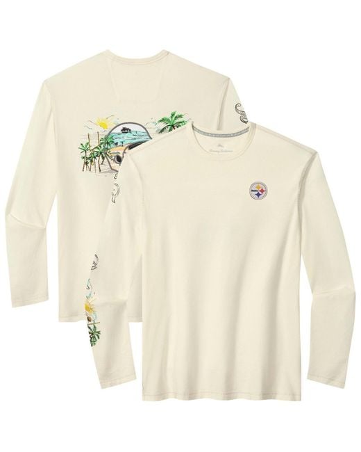 Tommy Bahama White San Francisco 49ers Oasis Endzone Lux Long Sleeve T-shirt for men