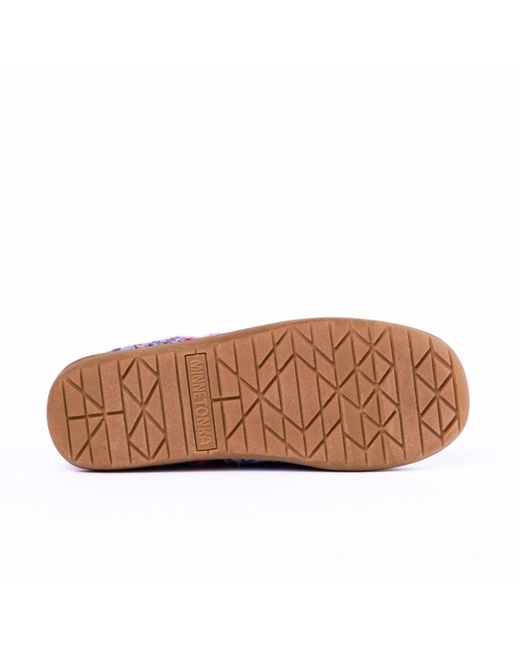 Minnetonka Blue Packaway Fabric Slipper Collabsible Heel