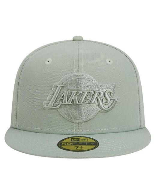 KTZ Green Los Angeles Lakers Sage Color Pack 59fifty Fitted Hat for men