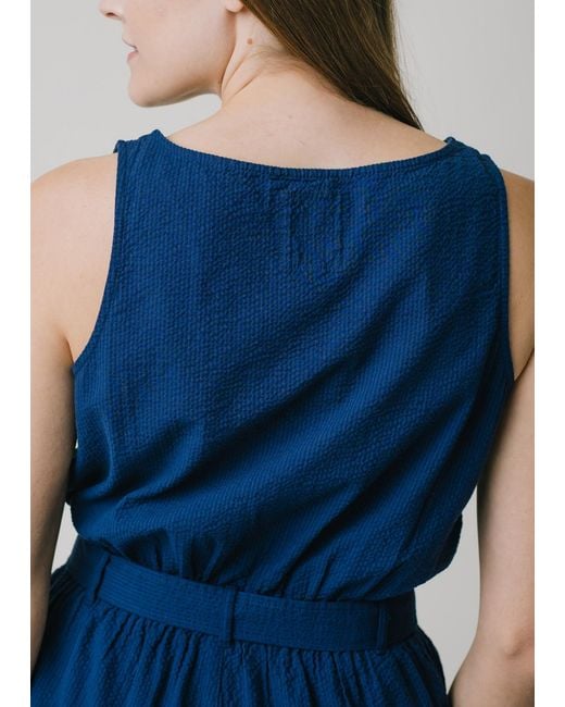 Hope & Henry Blue Flutter Button Front Romper