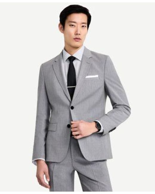 Boss Gray Hugo By Modern Fit Wool Blend Suit Separate for men