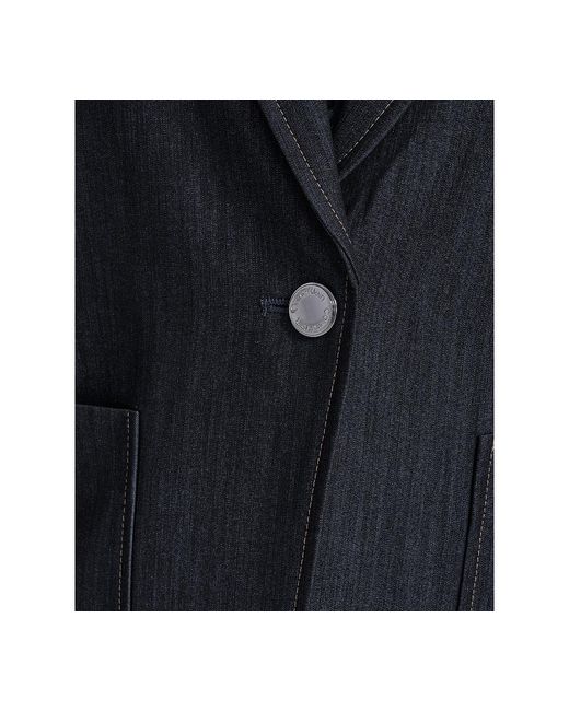 Calvin Klein Blue Plus Size Notch Collar Jacket