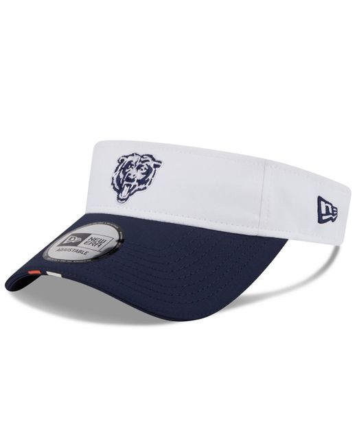 KTZ Blue White/navy Chicago Bears 2025 Nfl Training Camp Adjustable Visor Hat for men