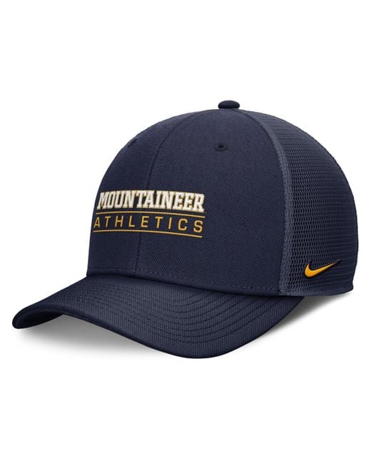 Nike Blue West Virginia Mountaineers Rise Adjustable Hat for men