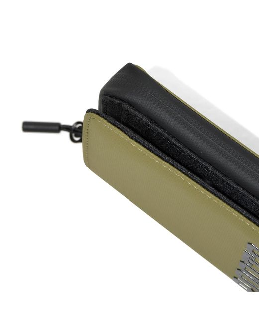ROOTS Green Compact Zip Around Snap Wallet for men
