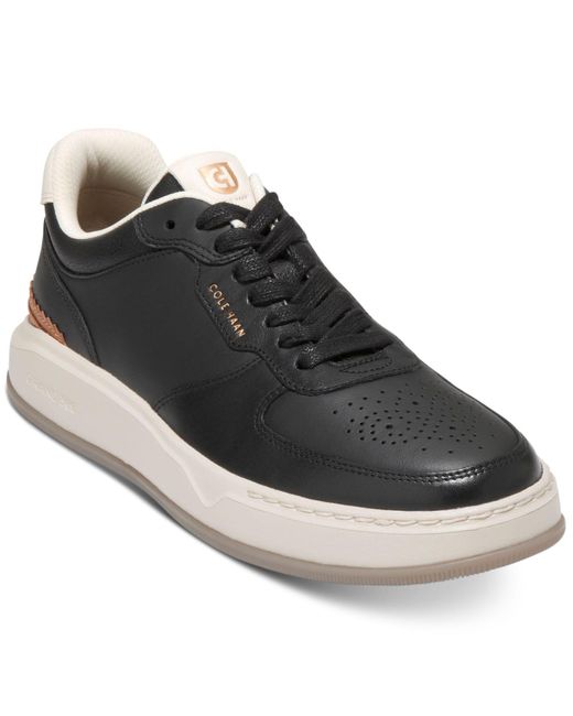 Cole Haan Leather Grandpro Crossover Sneakers in Black Leather (Black