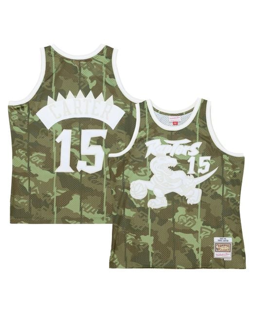 Mitchell & Ness Vince Carter Toronto Raptors Hardwood Classics 1998/99 Ghost Green Swingman Jersey for men