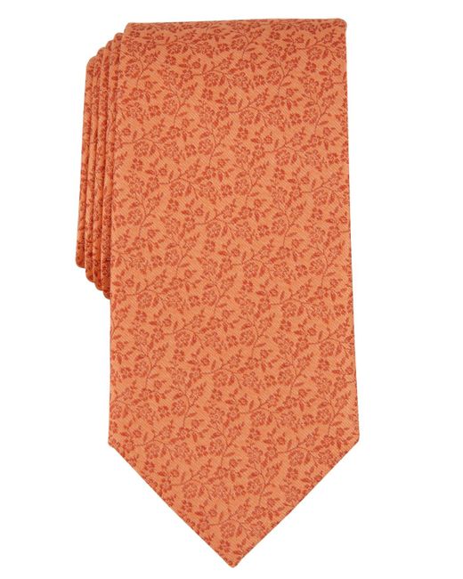 Michael Kors Orange Linley Floral Tie for men