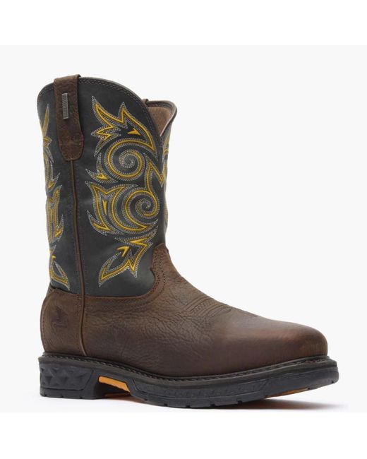 Georgia Boot Brown Carbo-tec Lt Steel Toe Waterproof Pull-on Work Boot for men