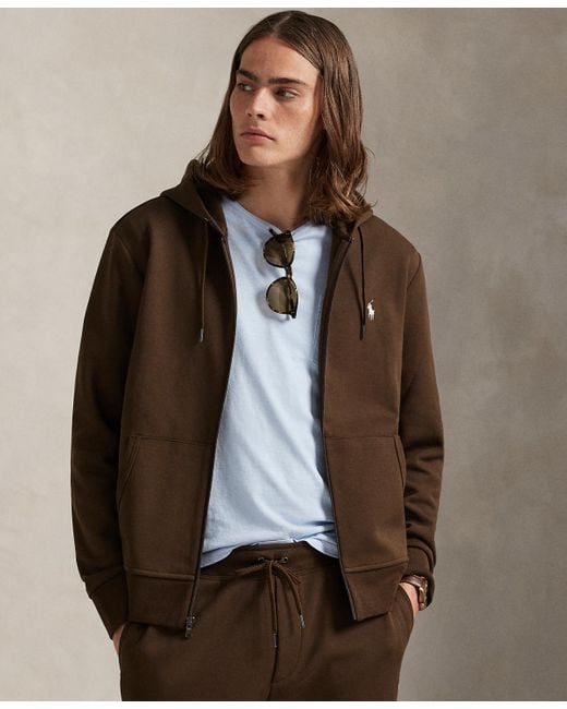 Polo Ralph Lauren Brown Double-knit Full-zip Hoodie for men