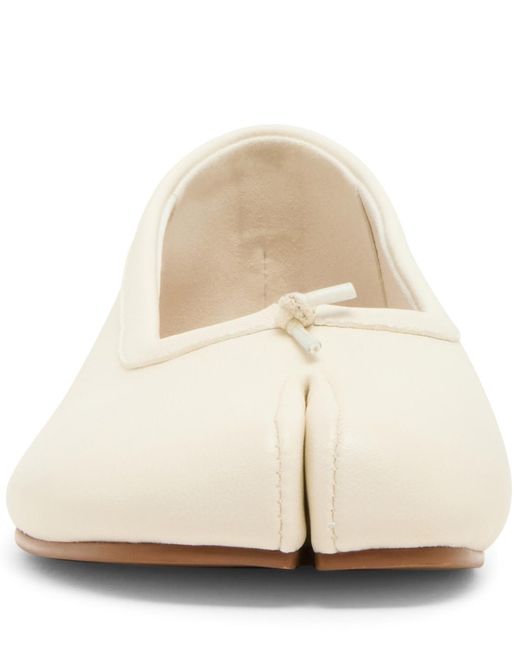 Steve Madden White Calico Split-toe Ballet Flats