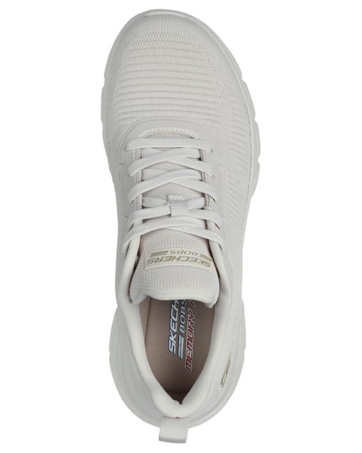 Skechers White Bobs Sport B Flex Hi Casual Wedge Sneakers From Finish Line