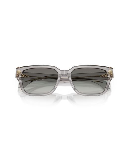 Versace Gray Rectangle Sunglasses for men
