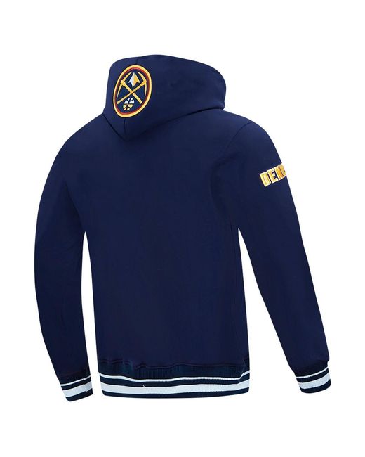 Pro Standard Blue Denver nuggets Area Code Pullover Hoodie