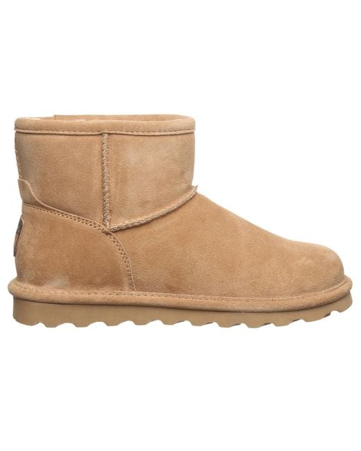 BEARPAW Natural Alyssa Solid Pull-on Ankle Boots