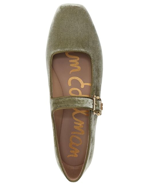 Sam Edelman Green Michaela Buckled Mary Jane Flats
