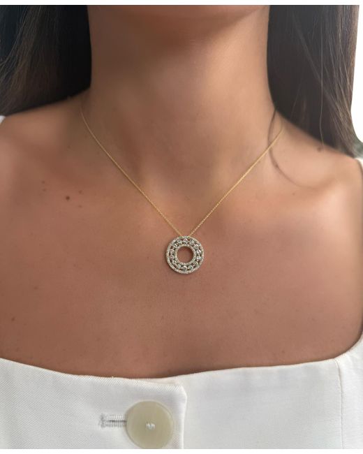 Le Vian Metallic Nude Diamond Open Circle 20" Pendant Necklace (1-5/8 Ct. T.w.