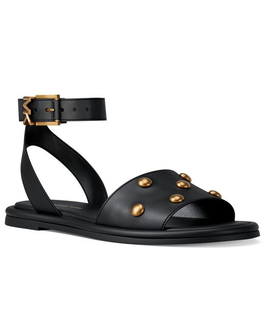 Michael Kors Black Michael Rosetta Flat Sandals