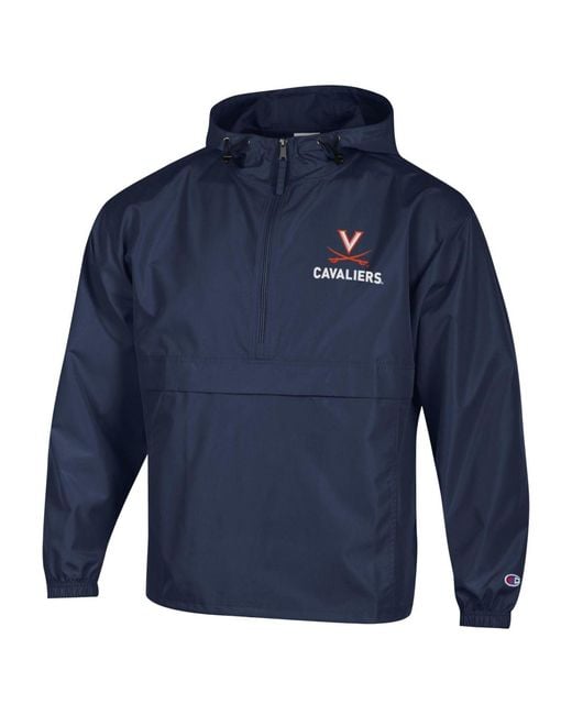 Champion Blue Virginia Cavaliers Delay Packable Half-zip Jacket for men