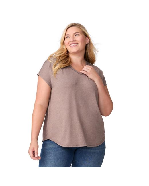 Free Country Blue Plus Size Microtech Chill B Cool Tee