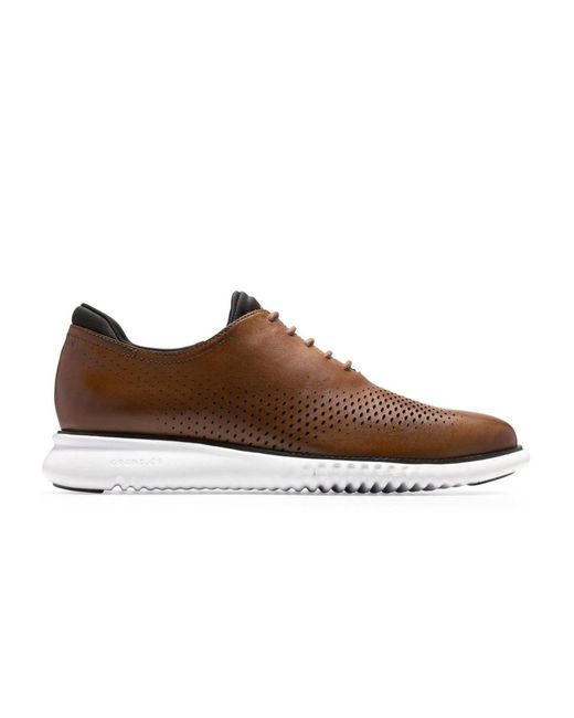 Cole Haan Brown 2.zerogrand Laser Wing Oxford Shoes for men