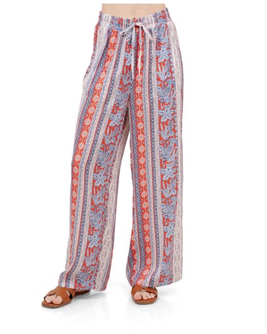 Fever Purple Print Drawstring Pant