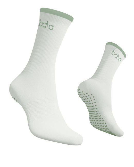 Balà White Crew Grip Socks