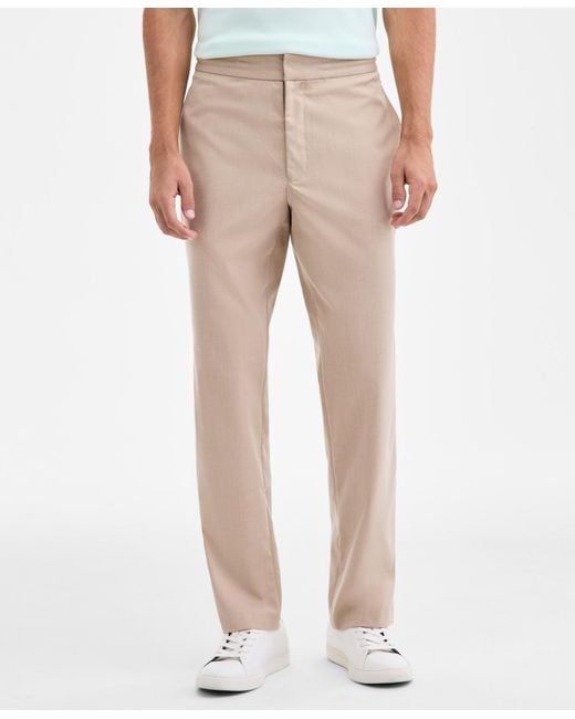Alfani White Drawstring Trousers for men