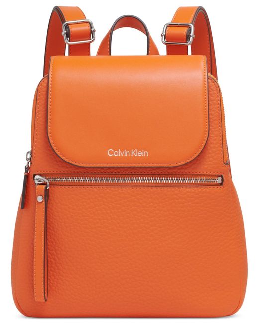 Calvin Klein Orange Garnet Triple Compartment Backpack