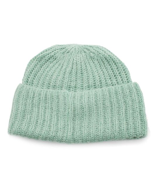 Portolano Green Folded Cuff Beanie Hat