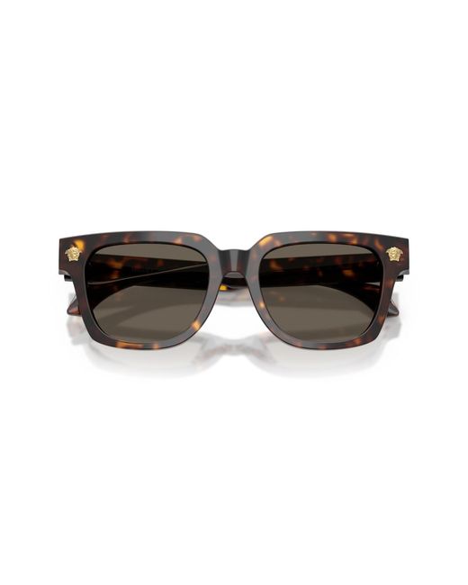 Versace Brown Square Sunglasses for men