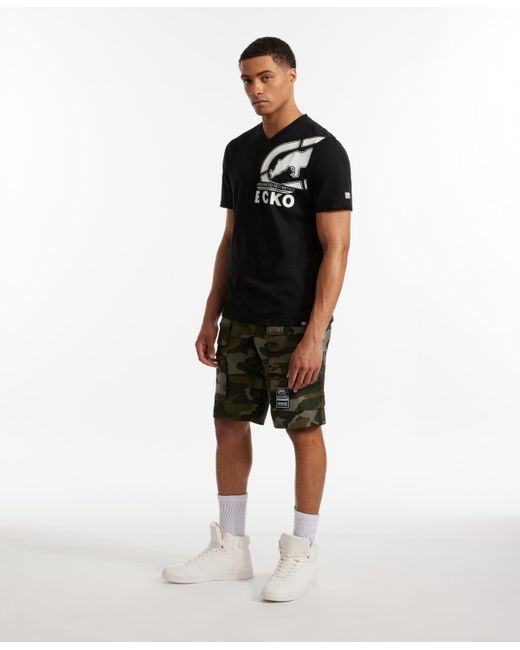 Ecko' Unltd Green Freshen Up Belted Cargo Shorts for men